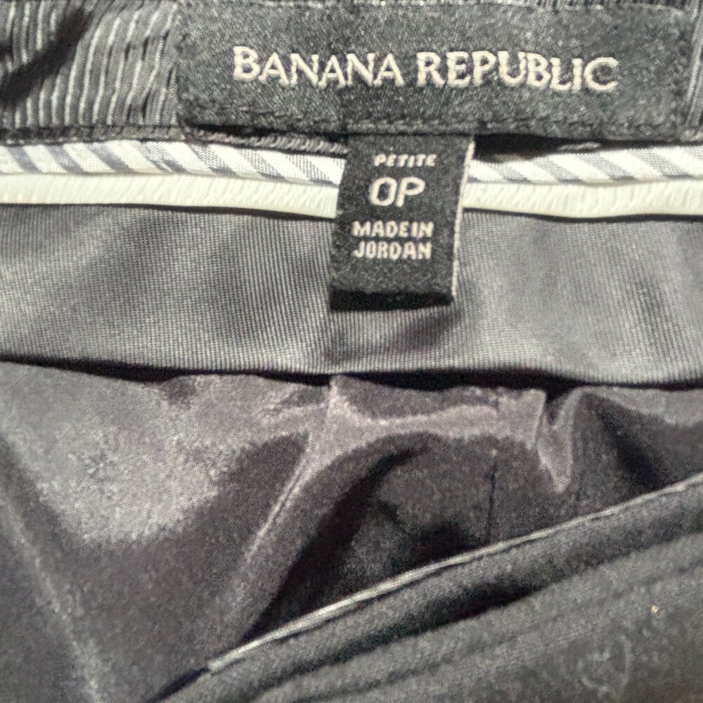 BANANA REPUBLIC black suit: JACKET (0P) and 2x PANTS (00P and 0P) Dry Cleaned - Picture 13 of 15